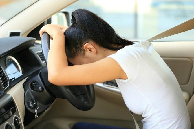 forgotten baby syndrome, drive, car, woman, stress