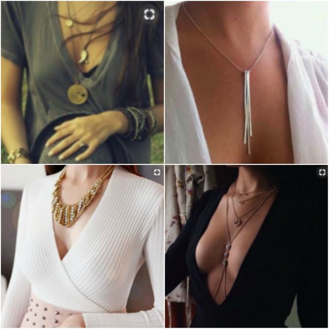 match your necklace to your neckline